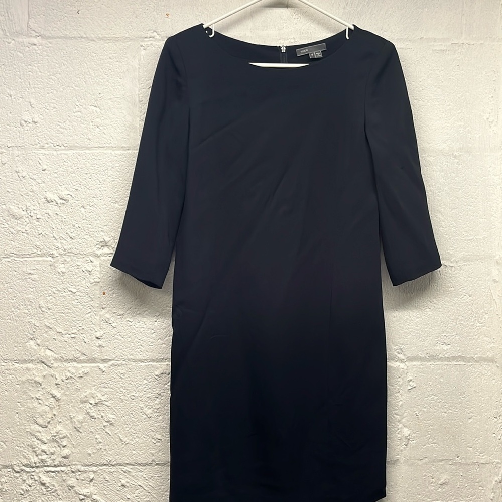 Vince. Size 4 Classic Black 3/4 Sleeve black mini Dress
